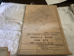 WATER CONSERVATION & IRRIGATION COMMISSION MANILLA RIVER UPSTREAM SITE FILL TYPE DAM. LAYOUT AND CROSS SECTIONS - Publieke Werken