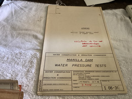 WATER CONSERVATION & IRRIGATION COMMISSION MANILLA RIVER UPSTREAM SITE FILL TYPE DAM. LAYOUT AND CROSS SECTIONS - Obras Públicas