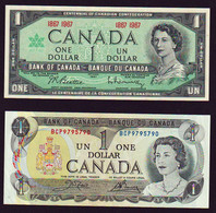 CANADA: Lot De 2 Billets De 1 Dollar Neufs, N° 84 Et 85. Dates 1967 Et 1973 - Kanada