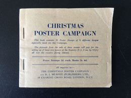 Carnet De Vignettes De Grande Bretagne : Christmas Poster Campaign ,30 Vignettes En Excellent état, Cf Photos. - Cinderella