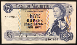 5 RUPEES 1967 MAURICE  MAURITIUS  Pick#30b  Queen Elizabeth IIlà Lotto.3889 - Mauritius