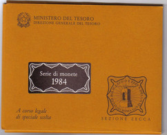ITALIA Divisionale 1984  10 V CON 500 Lire AG Fdc - Set Fior Di Conio