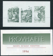 SWEDEN 1994 Europa: Discoveries Test Booklet With Proof Print MNH / **.   As Michel 1840-42 - Proeven & Herdrukken