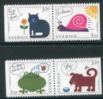 SWEDEN 1994 Greetings Stamps MNH / **.   Michel 1836-39 - Neufs