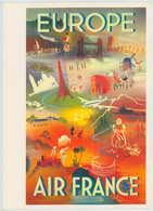 Un Menu Air France - Santiago Du Chili - Paris - Menu Cards