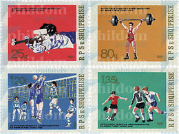 78475 MNH ALBANIA 1981 ACTIVIDADES DEPORTIVAS INTERNACIONALES CON PARTICIPACION ALBANESA. - Voleibol