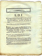 1792  REVOLUTION NATION GUERRE ET PAIX TROUPES DE LIGNE ENGAGEES POUR LA LIBERTE "CITOYEN ACTIF" B.E.V.SCANS - Decretos & Leyes