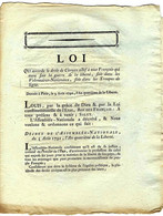 1792  REVOLUTION NATION GUERRE ET PAIX TROUPES DE LIGNE ENGAGEES POUR LA LIBERTE "CITOYEN ACTIF" B.E.V.SCANS - Decreti & Leggi