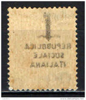 ITALIA RSI - 1944 - VARIETA': DECALCO DELLA SOVRASTAMPA - MNH - Other & Unclassified