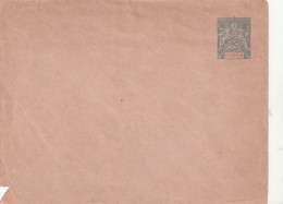 GABON - Entier Postal Type Sage 25 C Bleu   - Neuf  - Enveloppe Format 14,5 X 11 Cm - Rabat  Collé - Abimé En Bas - Cartas