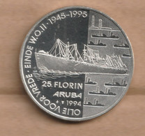 ARUBA  25 Florin -  (Oil For Peace) 1994 Silver (.925) • 25 G • ⌀ 38 Mm KM# 11 - Antilles Néerlandaises