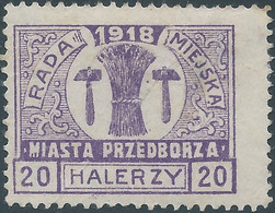 POLONIA-POLAND-POLSKA,1918 MUNICIPAL COUNCIL MIASTA PRZEDBORZA 20  Halerzy,Mint - Autres & Non Classés