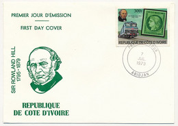 CÔTE D'IVOIRE - 3 Env FDC - 3 Val Sir Rowland Hill - 7 Juillet 1979 - Abidjan - Côte D'Ivoire (1960-...)