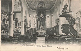 ATH - Intérieur De L'Eglise Saint Martin - Carte Circulé Vers Hôtel De Ville De ST-GHISLAIN - Ath