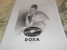 ANCIENNE PUBLICITE DE GRAND STYLE  MONTRE DOXA 1949 - Other & Unclassified
