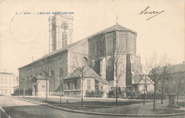 ATH - L'Eglise Saint-Julien - Carte Circulé 1906 Vers Hôtel De Ville De ST-GHISLAIN - Ath