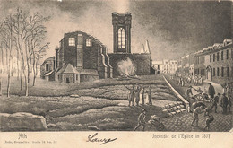 ATH - Incendie De L'Eglise En 1817 - Carte Circulé Vers Hôtel De Ville De ST-GHISLAIN - Ath