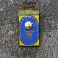 Badge Pin ZN011689 Basketball World Championship Women USSR Russia Belarus Lithuania Moscow Minsk Vilnius 1986 PRESSA - Basketball