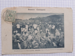 Nouvelle Calédonie N°91 Cagou 1C 1905 Sur Devant De CPA Décollée - Cartas & Documentos