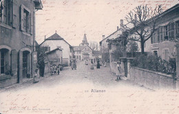 Allaman VD, Une Rue Animée (26.8.1903) Angles Arrondis - Allaman