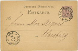 ALLEMAGNE / DEUTSCHLAND - 1880 KLAUCKE-Stempel "KARLSRUHE-IN-BADEN *2a" T.84 Auf 5p GS Postkarte - Cartas & Documentos