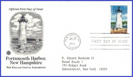 US #4792 ADDR PCS ARTCRAFT FDC   New England Coastal Lighthouses: Portsmouth Harbor New Hampshire - 2011-...