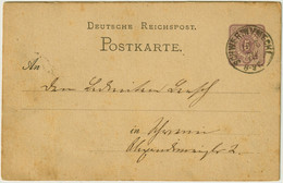 ALLEMAGNE / DEUTSCHLAND - 1879 Einkreisstempel "SCHWERIN I/MECKL." Auf 5p GS Postkarte - Storia Postale