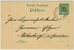 ALLEMAGNE / DEUTSCHLAND - 1899 Einkreisstempel "SCHACKENSLEBEN" Auf 5p GS Postkarte - Cartas & Documentos