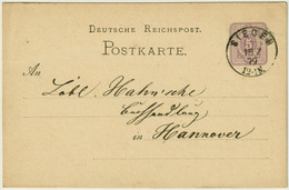 ALLEMAGNE / DEUTSCHLAND - 1879 Einkreisstempel "SIEGEN" Auf 5p GS Postkarte - Cartas & Documentos