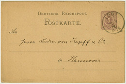 ALLEMAGNE / DEUTSCHLAND - 1880 Einkreisstempel "LÜBZ" Auf 5p GS Postkarte - Briefe U. Dokumente