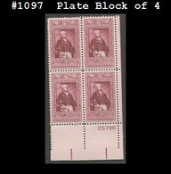 US #1097 MNH PB4 Lafayette Bicentenary - Blokken & Velletjes
