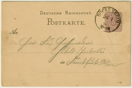 ALLEMAGNE / DEUTSCHLAND - 1883 Einkreisstempel "BOCKENHEIM" Auf 5p GS Postkarte - Cartas & Documentos