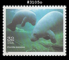 US #3105o MNH Endangered Species Florida Manatee - Ongebruikt