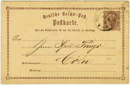 ALLEMAGNE / DEUTSCHLAND - 1873 Einkreisstempel "MÜLHEIM A/RHEIN" Auf 1/2Gr. GS Postkarte (a) - Cartas & Documentos