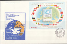 Europa KSZE 1983 Roumanie - Rumänien - Romania FDC Y&T N°BF161A - Michel N°B196 - 10l EUROPA - European Ideas