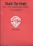 Partition Musicale - MACK THE KNIFE - From The THREEPENNY OPERA - Deluxe Editions - 1955 - Spartiti