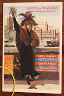 1920's CPA Ak Publicité Pub Illustrateur Chemins De Fer De L'Ouest London Brighton - Advertising