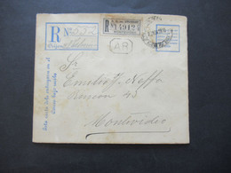 Uruguay 23.11.1910 Registered Letter / Einschreiben Nach Montevideo Mit Stempel AR - Uruguay