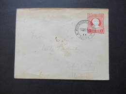 Uruguay 1904 ?! Ganzsachen Umschlag Stempel Montevideo Bolsa A1 Nach Erfurt - Uruguay