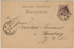 ALLEMAGNE / DEUTSCHLAND - 1881 Einkreisstempel "FLENSBURG-BAHNHOF" Auf 5p GS Postkarte - Covers & Documents