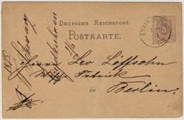 ALLEMAGNE / DEUTSCHLAND - 1875 Einkreisstempel "EYDTKUHNEN" Auf 5p GS Postkarte / CHERNYSHEVSKOE, Russland - Brieven En Documenten