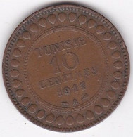 Protectorat Français . 10 Centimes 1917 A , En Bronze, Lec# 106 - Tunesië