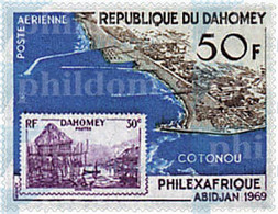 59370 MNH DAHOMEY 1969 PHILEXAFRIQUE. EXPOSICION FILATELICA INTERNACIONAL - Treinen