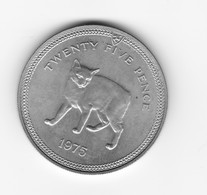 25  Pence 1975  Ile De Man  Chat De Man   UNC - Eiland Man