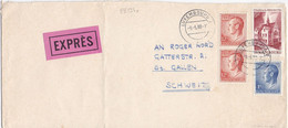 28554# LETTRE EXPRES Obl LUXEMBOURG 2 1980 Pour ST GALLEN SCHWEIZ SUISSE EILZUSTELLUNG - Lettres & Documents