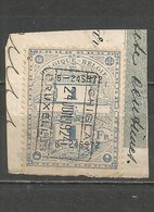 Belgique - Timbre Fiscal De 1Fr - Cachet "C.GHISLAIN 24 JUIN 1924 BRUXELLES" - Sellos