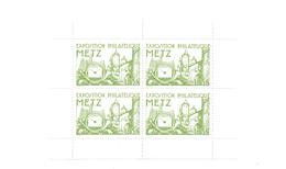 Exposition Philatelique De Metz 1938 Bloc De Quatre Vignettes**verte - Philatelic Fairs