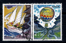 Ref 1554 - 2004 Greece - Europa Holidays - Fine Used Stamp Pair SG 2273/4 - Air Balloon - Nuovi