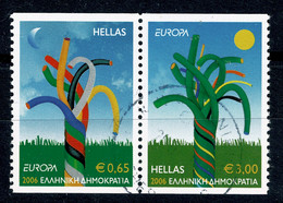 Ref 1554 - 2006 Greece - Europa Integration - Fine Used Stamp Pair SG 2395/6 - Ungebraucht