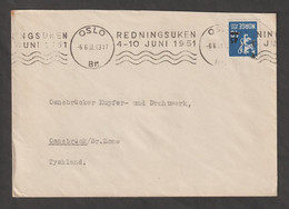 NORWAY: 1951 COVERT WITH 45 Ore / 40 Ore  BLEU (310) - TO GERMANY - Briefe U. Dokumente